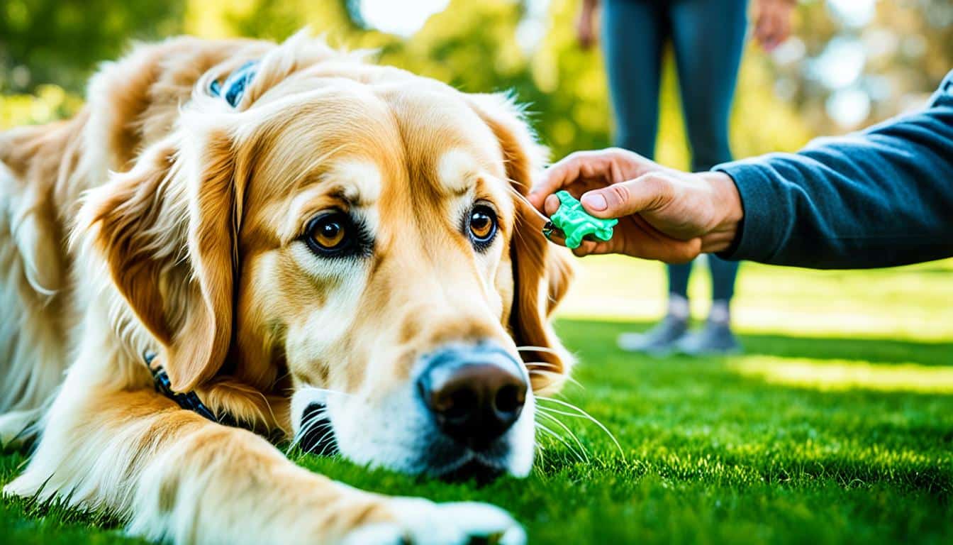 how to train a dog to lay down