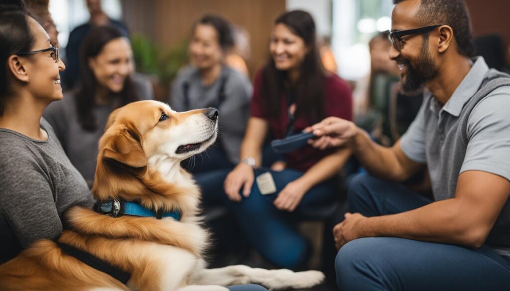 therapy dog handler